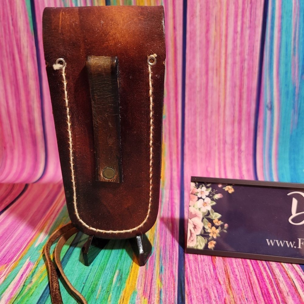 🔷️Vintage Tooled Harley Davidson Leather Belt Loop Knife Sheath or Case - Picture 3 of 9
